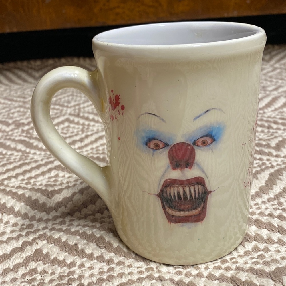 Pennywise clown coffee mug we all float down